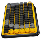 Logitech Pop Keys Wireless Mechanical Keyboard with Emoji Keys (Yellow) w/Wireless Mouse & Desk Mat