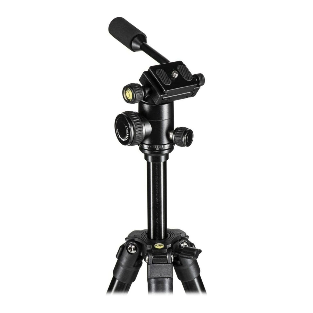 Nikon 16749 Compact Four-Section Aluminum Tripod (Black) with Cleaning Bundle