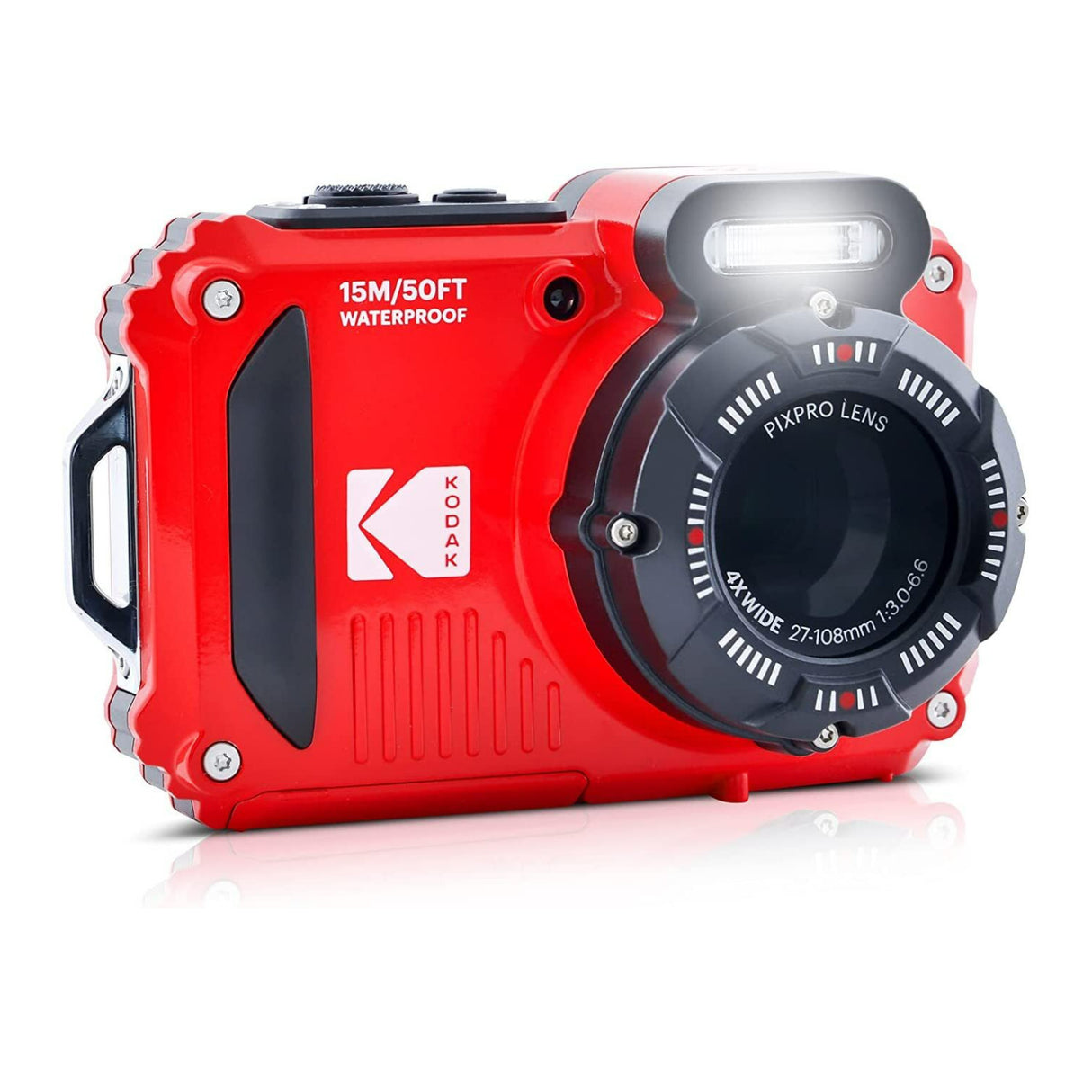 Kodak Pixpro WPZ2 Waterproof Shockproof 16MP 4x 2.7-Inch LCD Camera (Red) Bundle