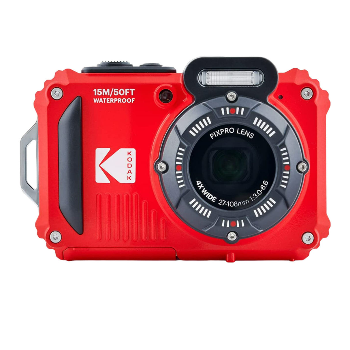 Kodak Pixpro WPZ2 Waterproof Shockproof 16MP 4x 2.7-Inch LCD Camera (Red) Bundle