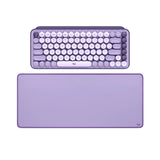 Logitech Pop Keys Wireless Mechanical Keyboard with Emoji Keys (Cosmos) w/Desk Mat (Lavender)