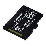 Kingston 64GB 100MB/s Read Speed Canvas Durable A1-Rated Memory Cards (2-Pack)