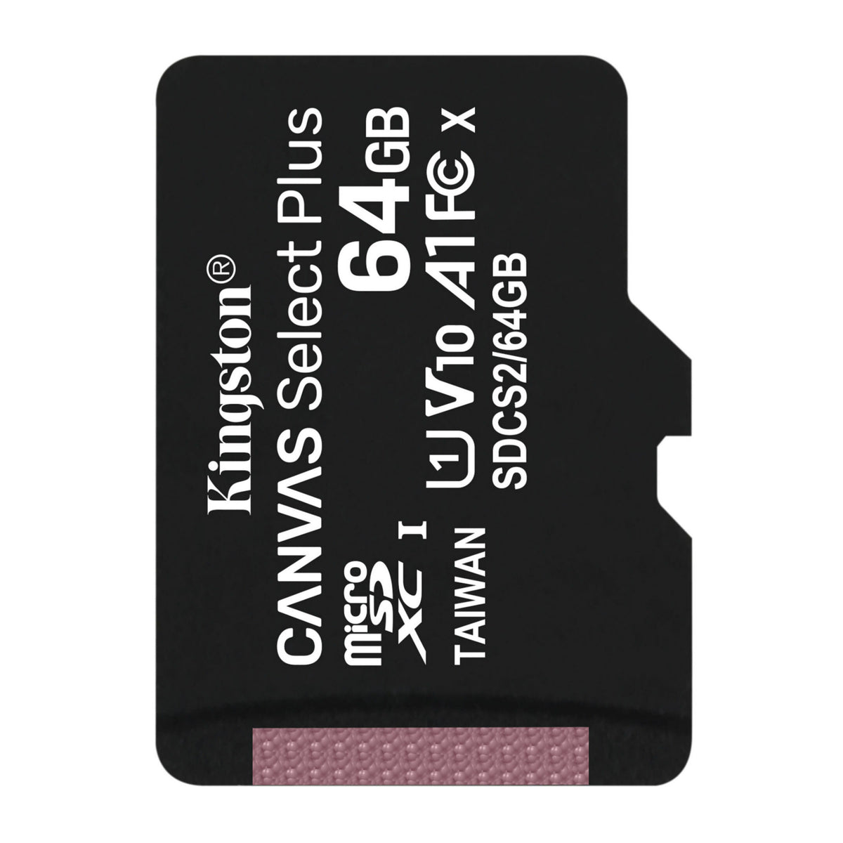 Kingston 64GB 100MB/s Read Speed Canvas Durable Select Plus UHS-I microSDXC Memory Cards (3-Pack)