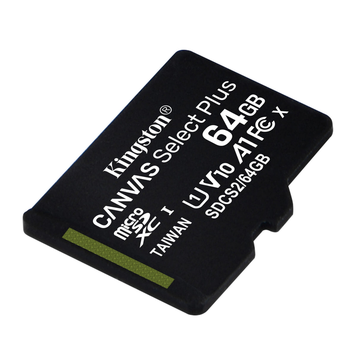 Kingston 64GB 100MB/s Read Speed Canvas Durable Select Plus UHS-I microSDXC Memory Cards (3-Pack)