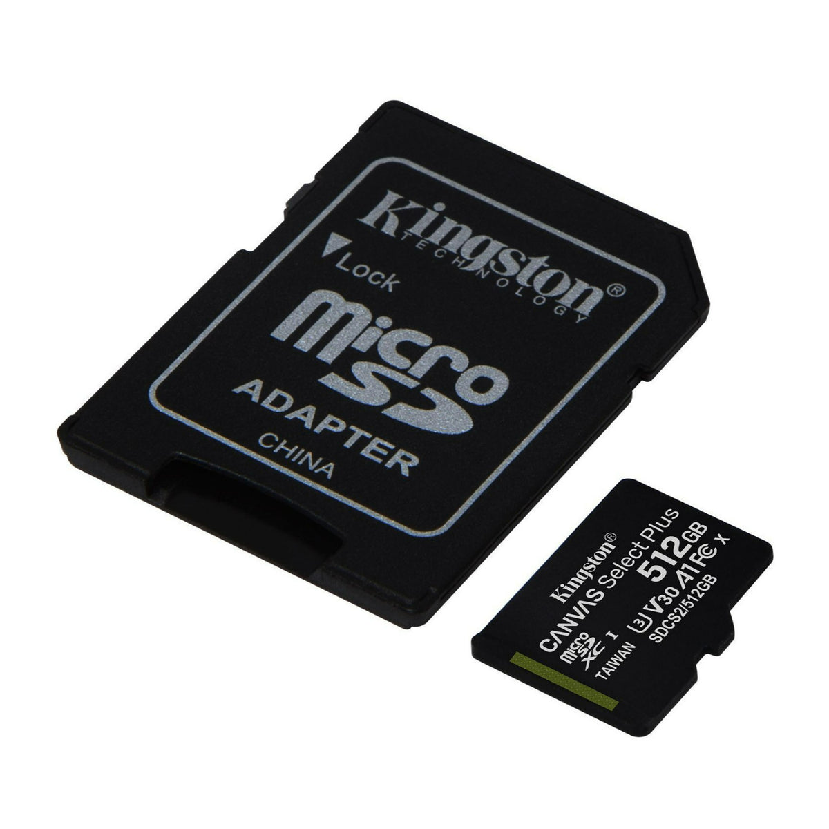 Kingston 512GB 100MB/s Read and 85MB/s Write Durable Canvas Select Plus UHS-I microSDXC Memory Card
