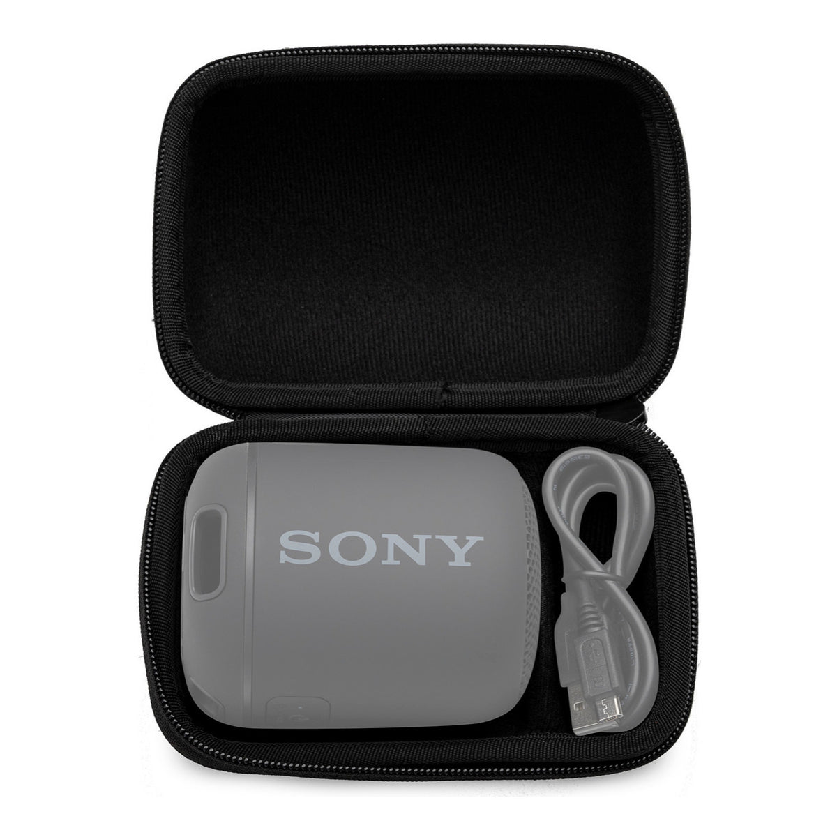 Sony SRS-XB100 Wireless Bluetooth Portable Speaker (Gray) with Case Bundle