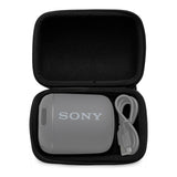 Sony SRS-XB100 Wireless Bluetooth Portable Lightweight Travel Speaker (Gray) with Travel Case Bundle