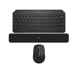Logitech MX Keys Mini Minimalist Wireless Illuminated Keyboard (Black) w/Bluetooth Mouse & Palm Rest