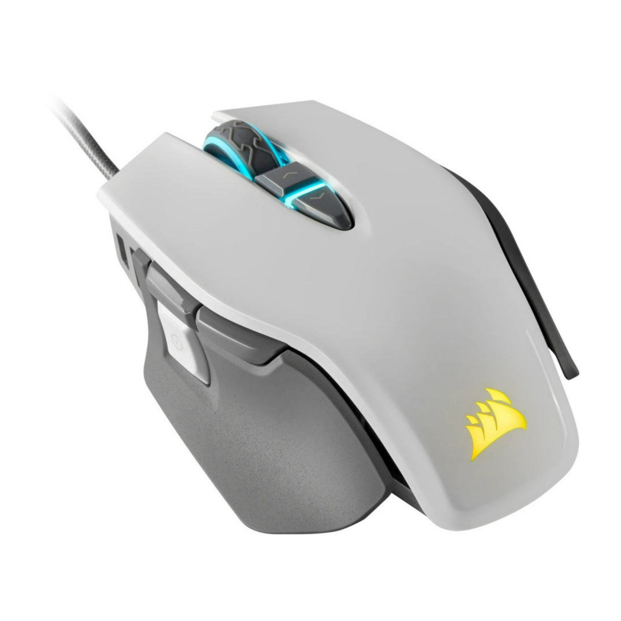 Corsair M65 RGB Elite 18,000 DPI Optical Sensor Fully Programmable Buttons Gaming Mouse (White)