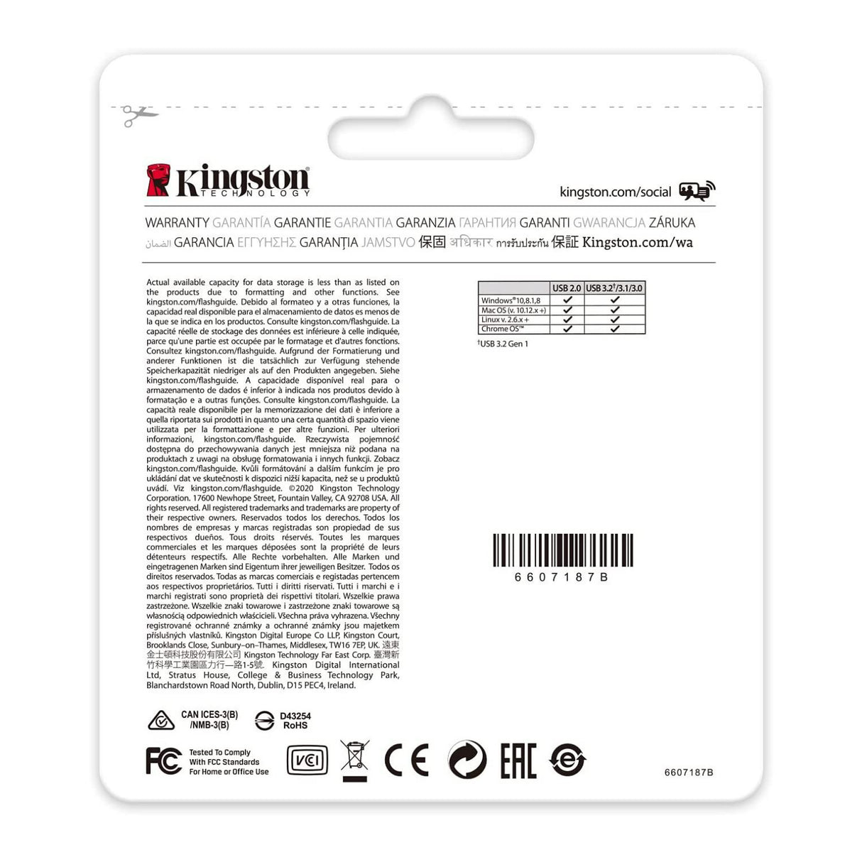 Kingston 32GB DataTraveler Kyson USB 3.2 Gen 1 200MB/s Read 60MB/s Write Speed Metal Flash Drive