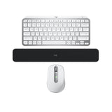 Logitech MX Keys Mini Minimalist Wireless Illuminated Keyboard (Gray) w/Bluetooth Mouse & Palm Rest