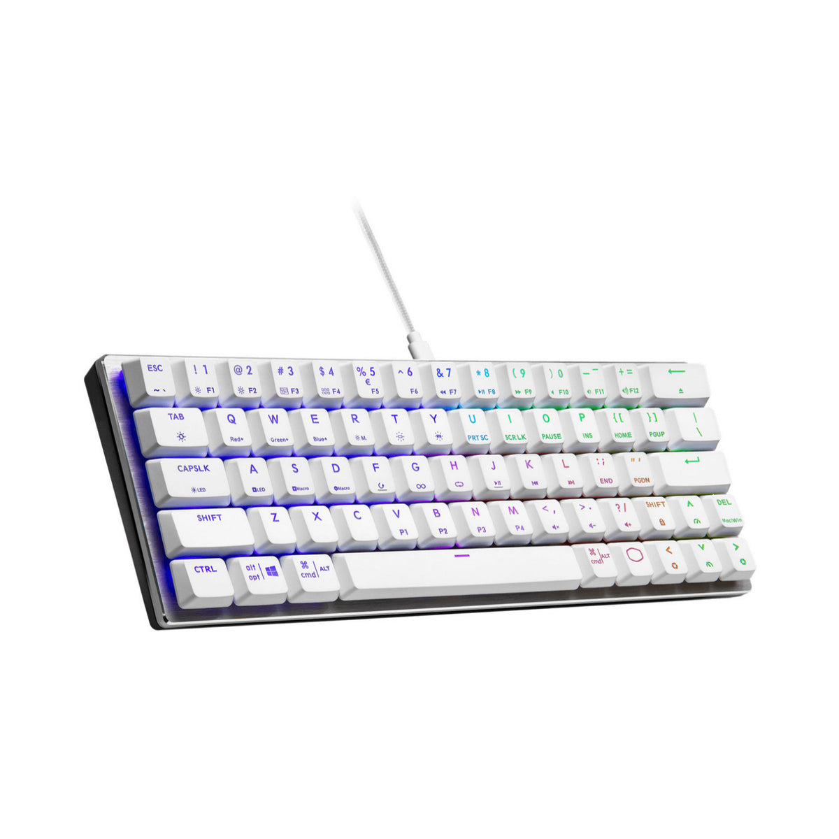 Cooler Master SK620 Wired Mechanical Low Profile Gaming Keyboard (Silver White) (Open Box)