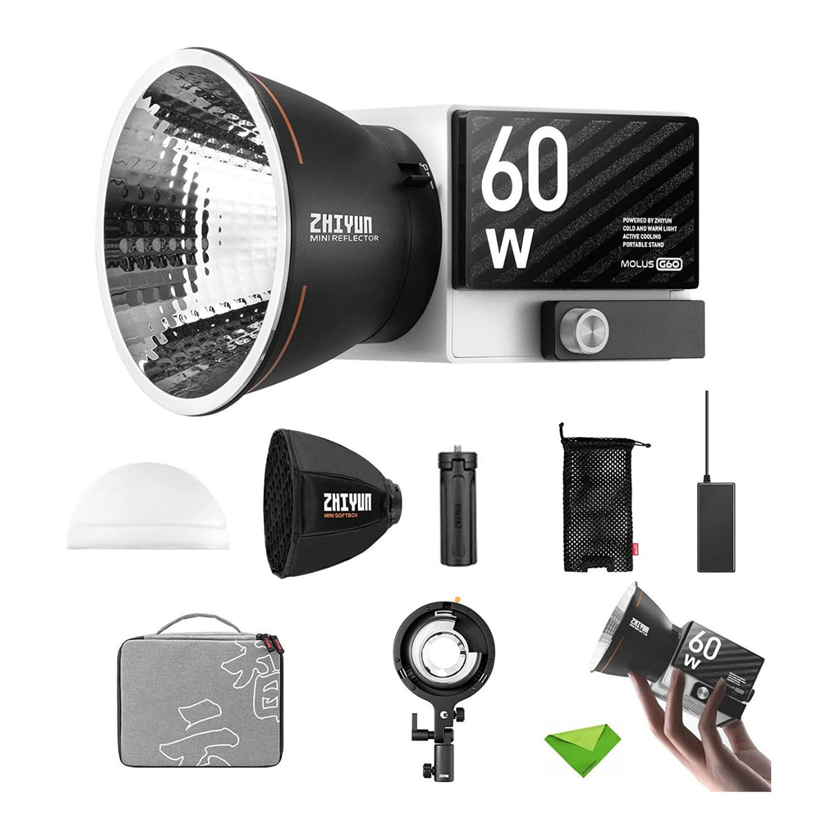 Zhiyun MOLUS G60 Bi-Color Pocket COB Monolight (Combo Kit)