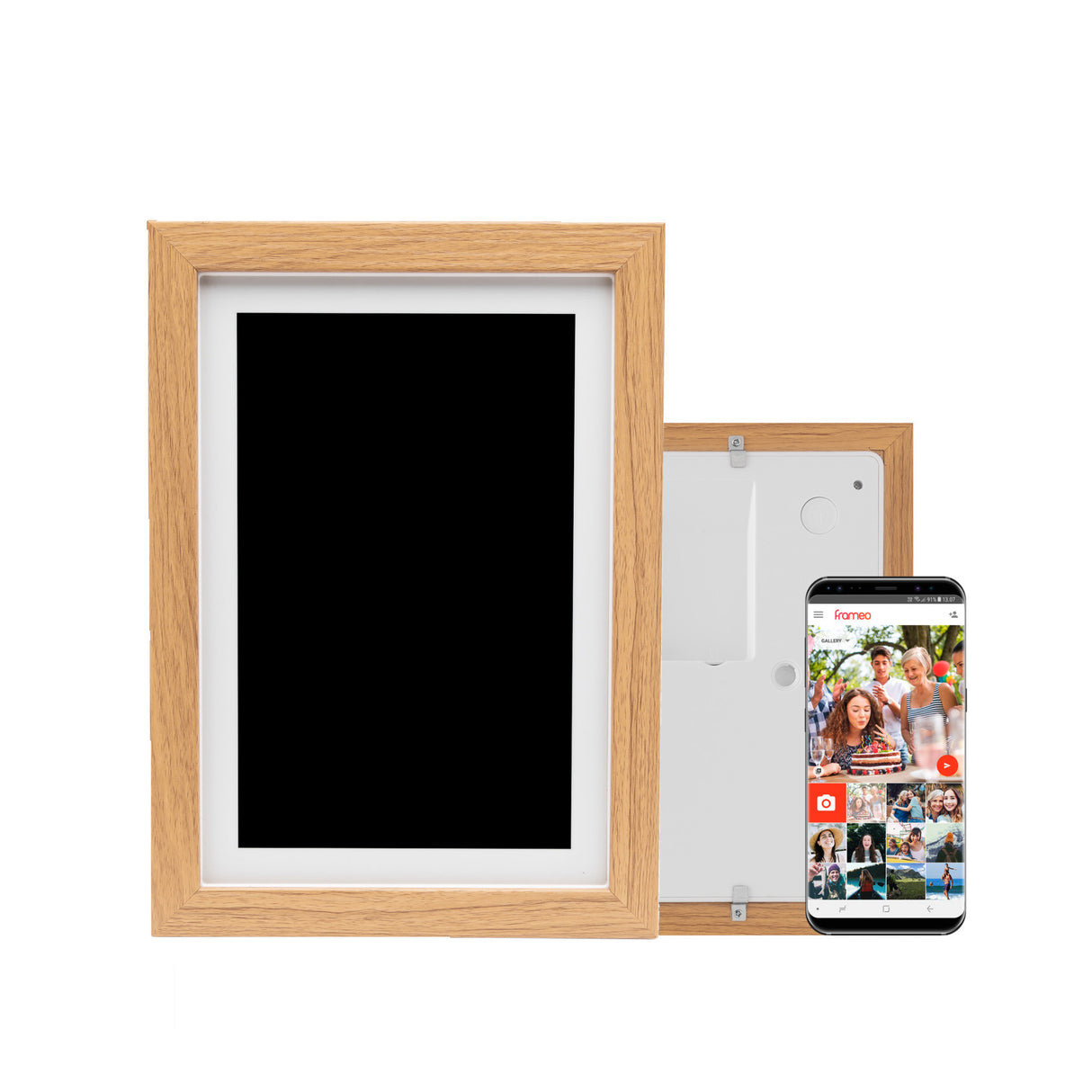 Koah Smart Wi-Fi 10.1" Digital Photo Frame with FRAMEO, (8GB, Brown Wood)
