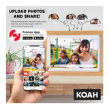 Koah Smart Wi-Fi 10.1" Digital Photo Frame with FRAMEO, (8GB, Brown Wood)