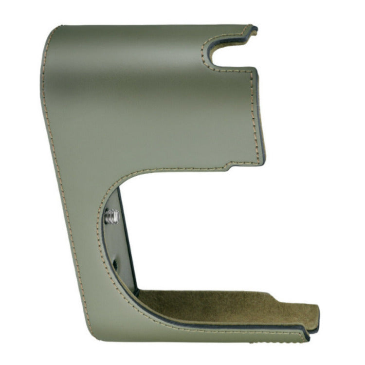 Leica Vegetable-Tanned Leather Half-Case for Q3 Camera with Additional Compartment (Olive Green)
