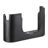 Leica Vegetable-Tanned Leather Half-Case for Q3 Camera with Additional Compartment (Black)