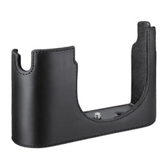 Leica Vegetable-Tanned Leather Half-Case for Q3 Camera with Additional Compartment (Black)