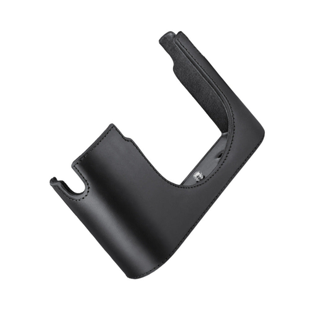 Leica Vegetable-Tanned Leather Half-Case for Q3 Camera with Additional Compartment (Black)