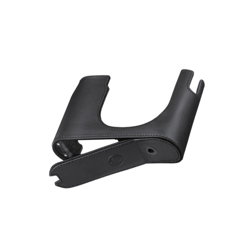 Leica Vegetable-Tanned Leather Half-Case for Q3 Camera with Additional Compartment (Black)