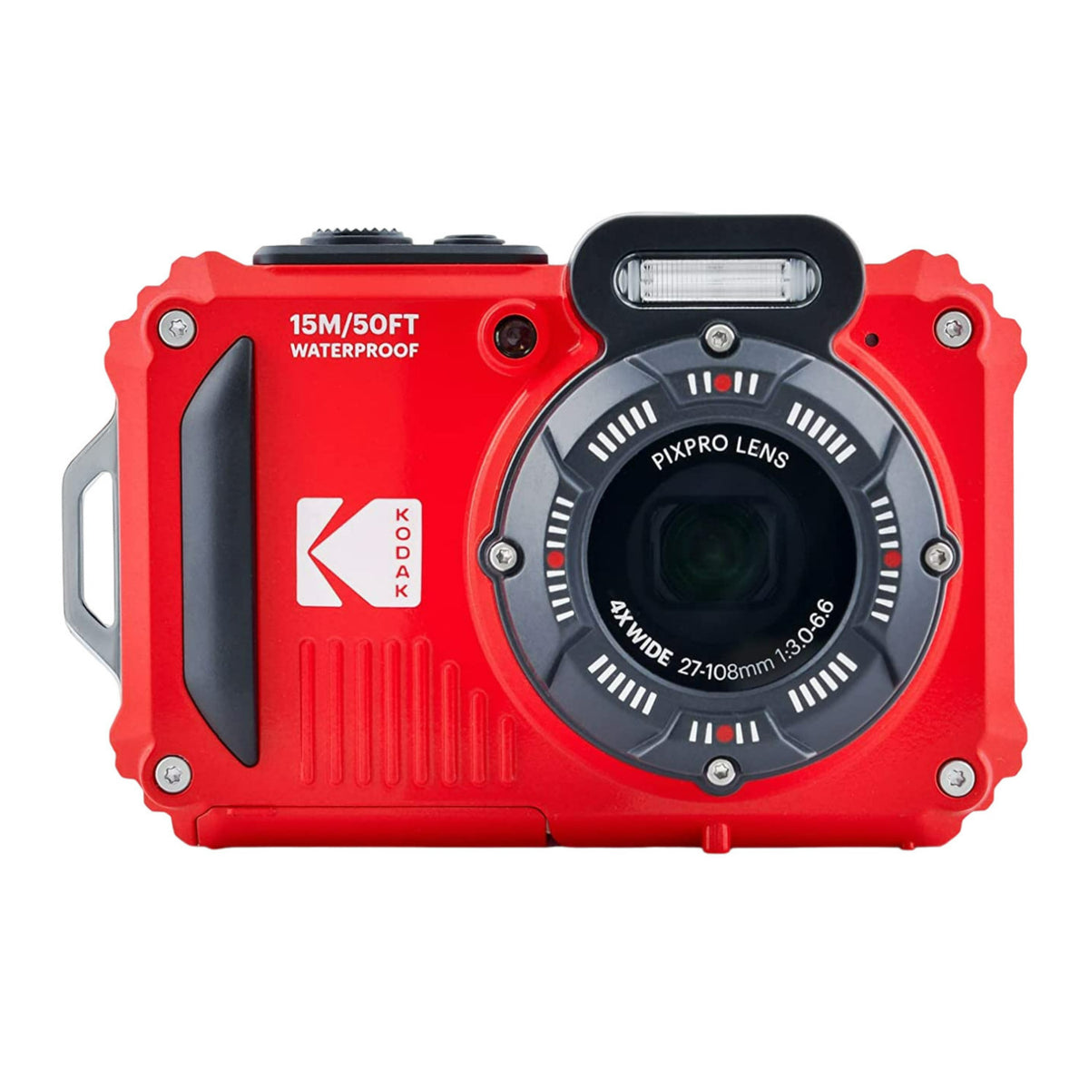 Kodak Pixpro WPZ2 Waterproof Shockproof Dustproof 16MP 4x 2.7-Inch LCD Digital Camera (Red)