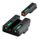 TruGlo TFX Pro Tritium and Fiber Optic Xtreme 1x Magnification Alloy Steel Handgun Sights (Black)