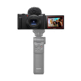 Sony ZV-1 II Vlog Camera for Content Creators and Vloggers (Black) with Wireless Shooting Grip