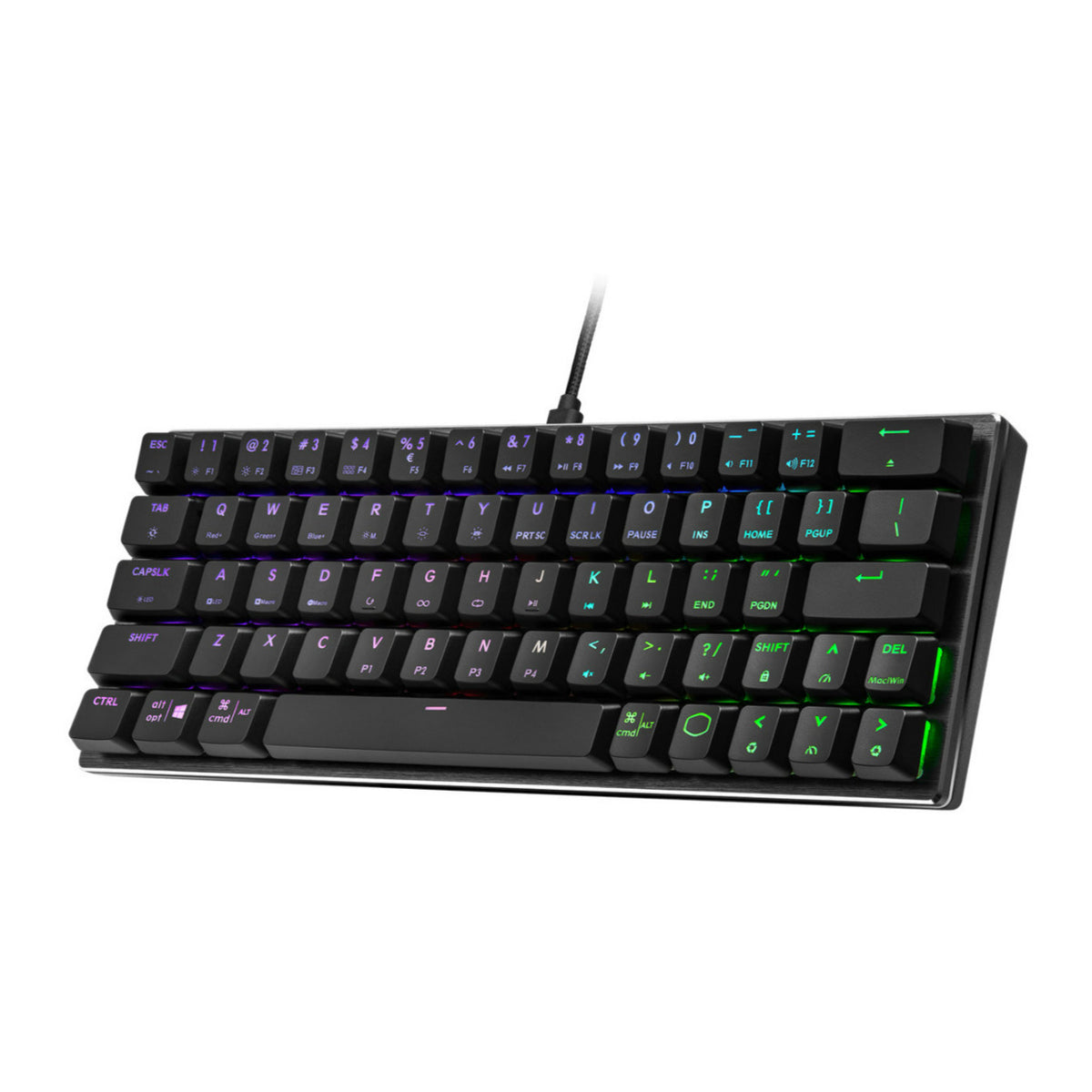 Cooler Master SK620 Wired Mechanical Low Profile Gaming Keyboard with Red Switches (Space Gray)