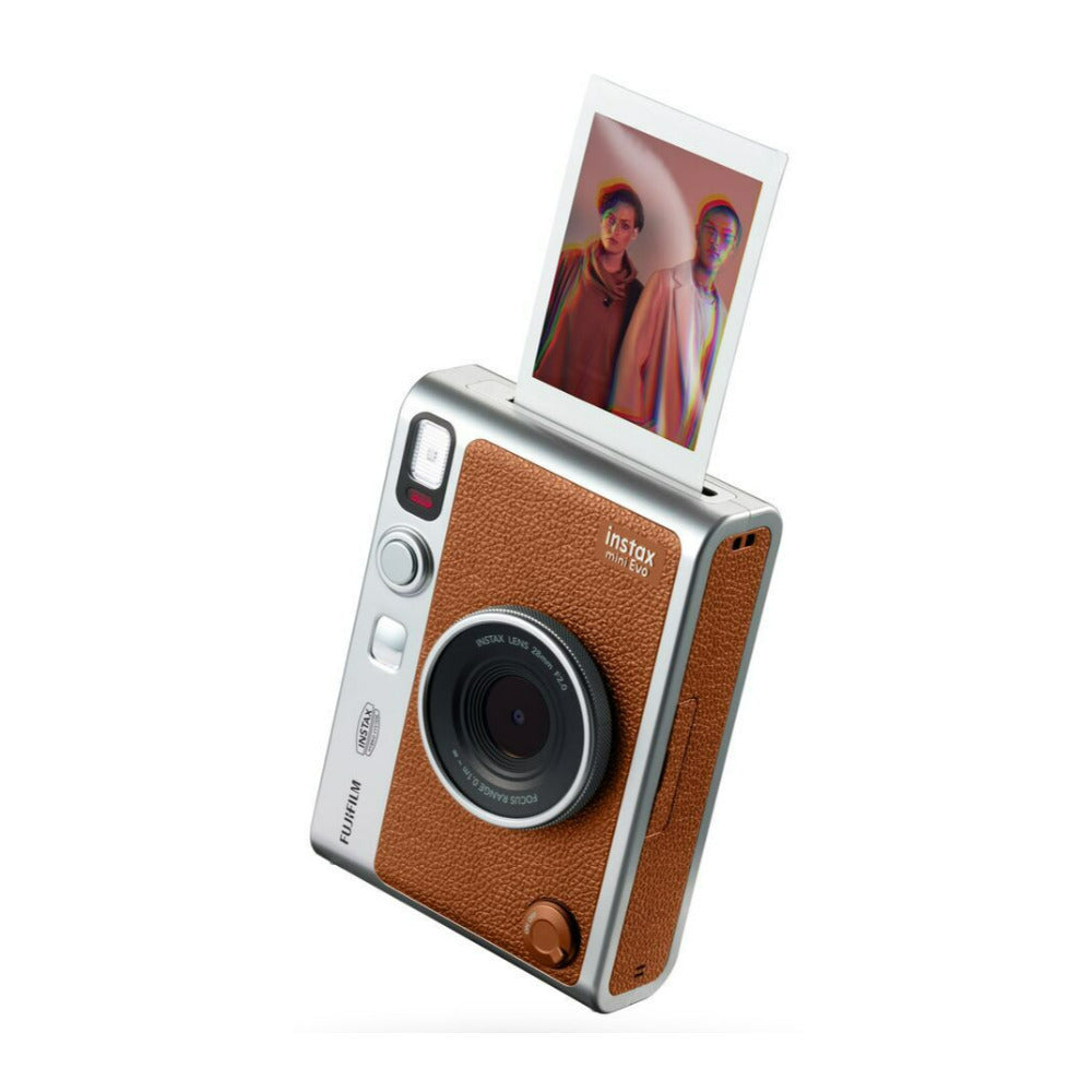 Fujifilm Instax Mini Evo 1/5-Inch CMOS F2.0 Aperture Instant Camera (Brown)