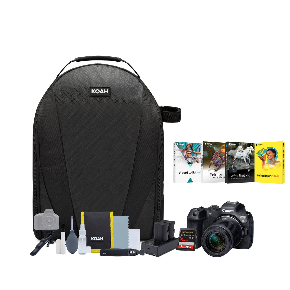 Canon EOS R7 Mirrorless Camera with RF-S 18-150mm Lens with Camera Bag, Memory Card Bundle