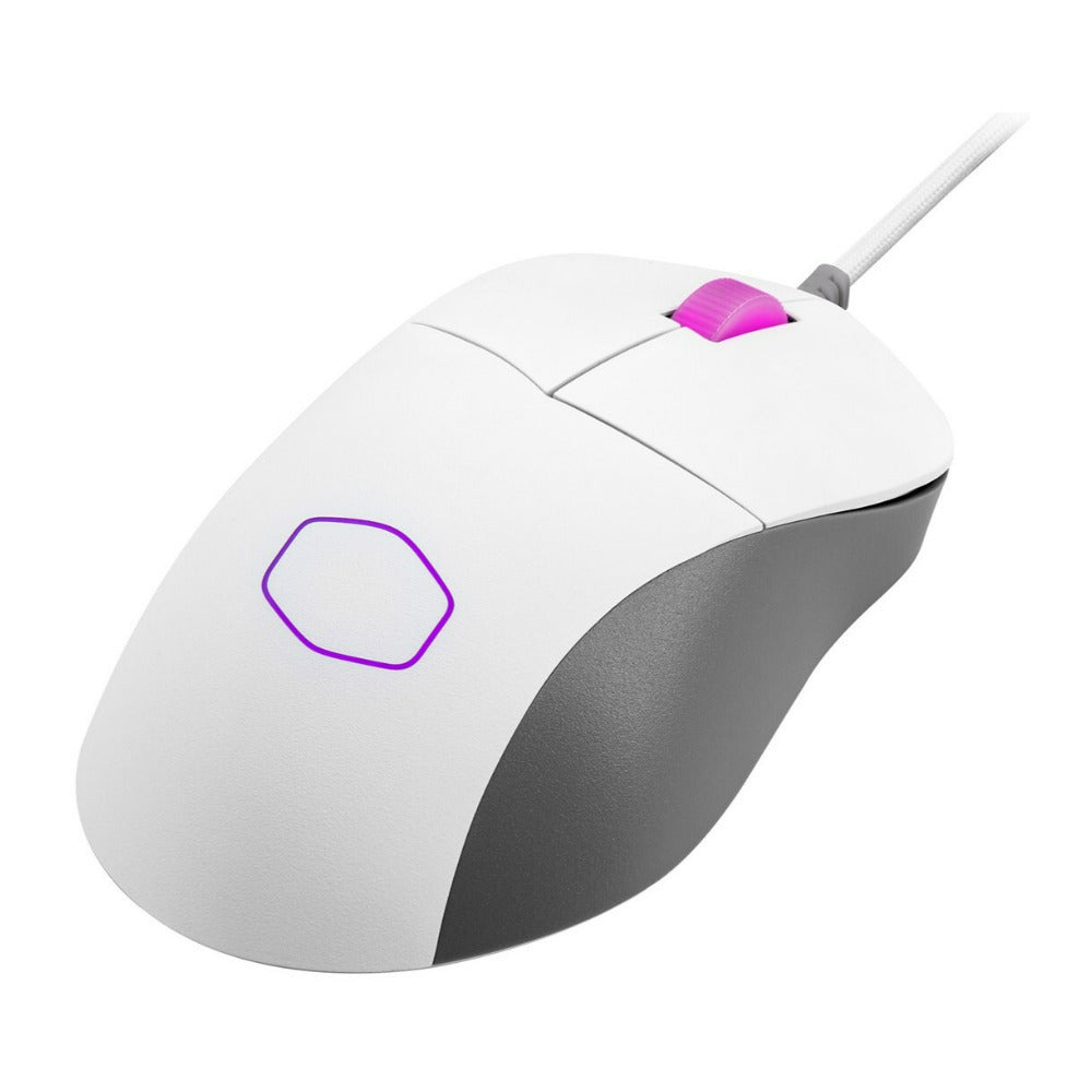 Cooler Master MM730 Ergonomic Design Gaming Mouse with 16,000 DPI Sensor, PTFE Feet (White)