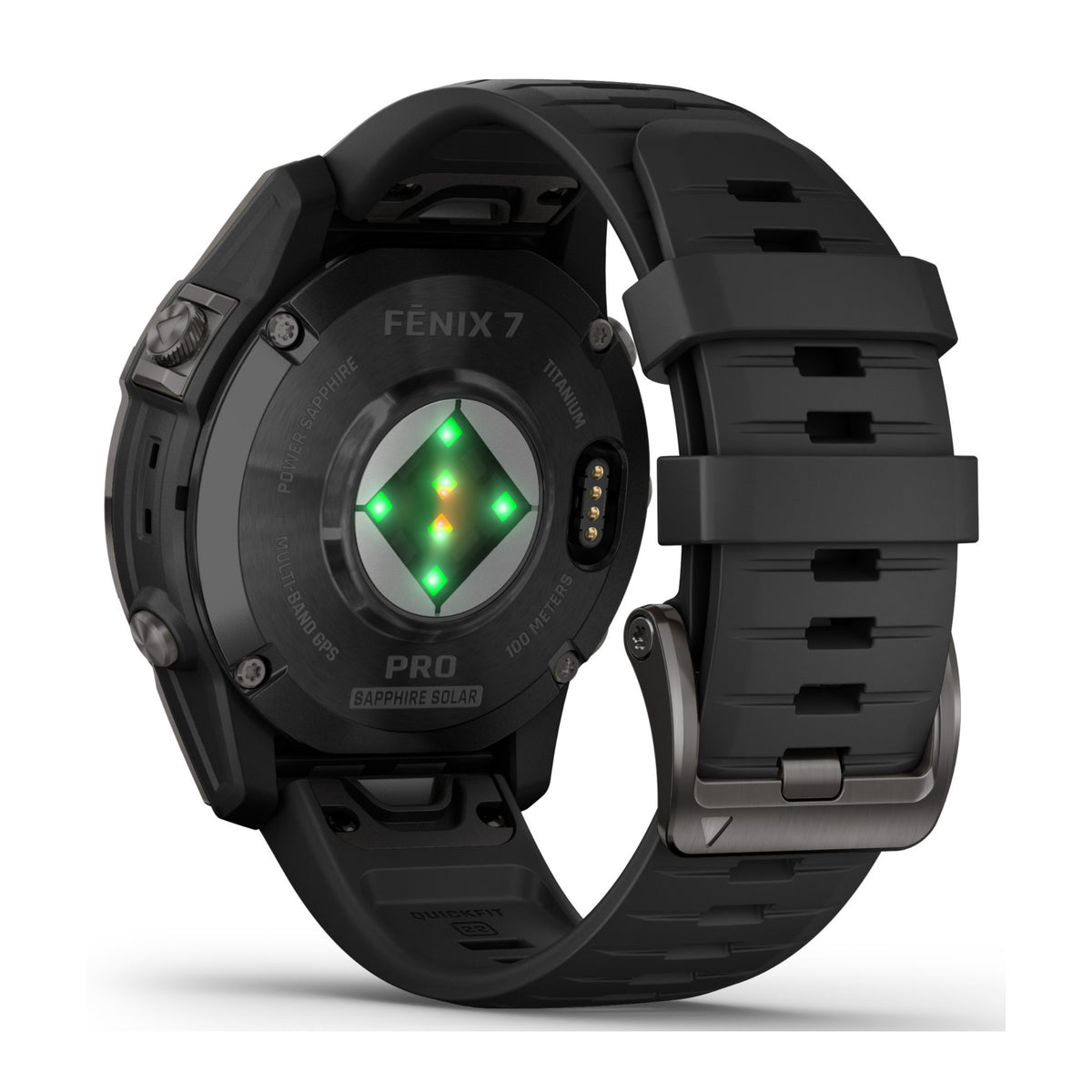 Garmin fenix 7 Pro Sapphire Solar GPS Smartwatch (Carbon Gray) with Charging Stand and Port Plugs