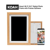 Koah Smart WiFi 10.1-inch Digital Frame 8GB (Wood) with 32GB microSDHC Memory Card and Adapter