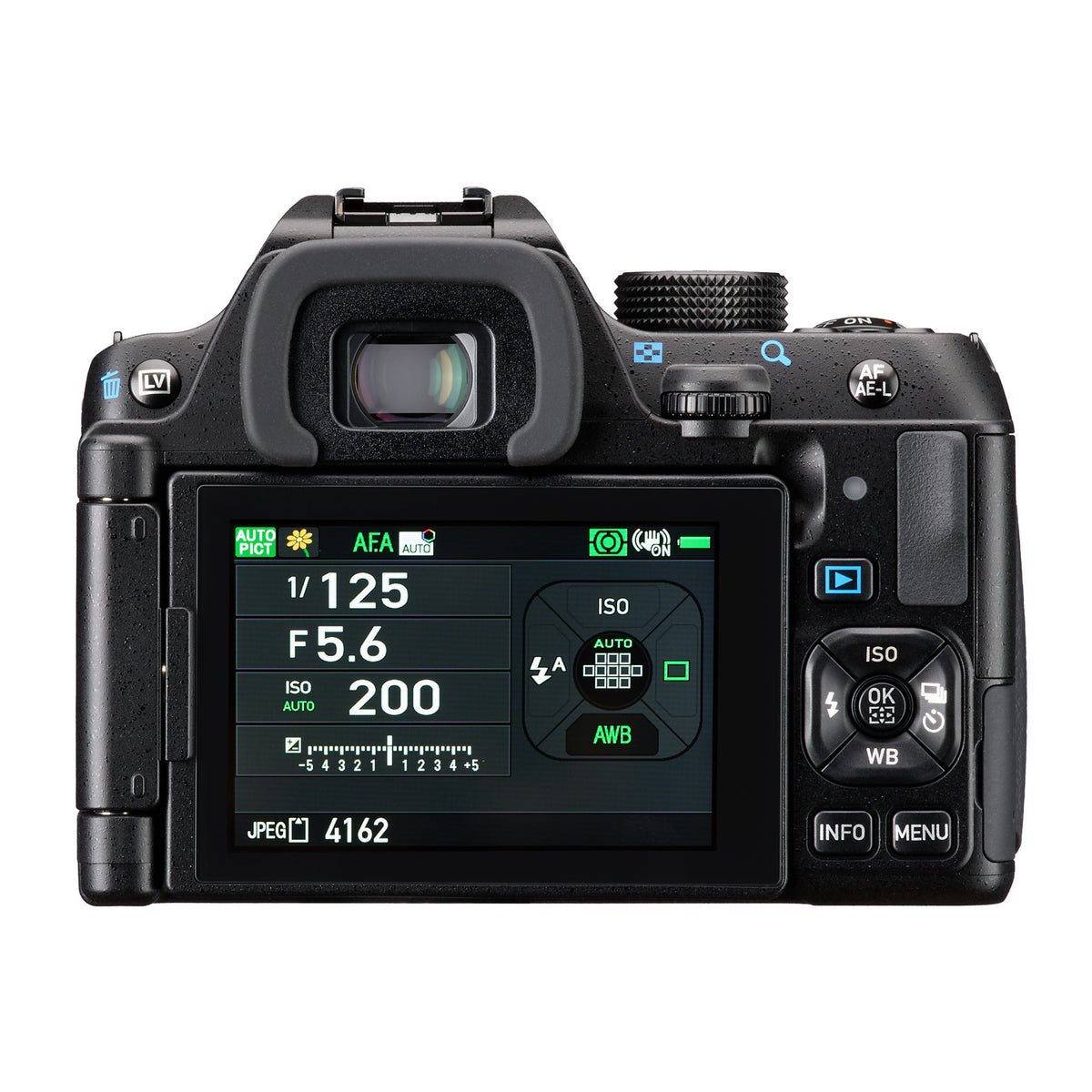 Pentax KF DSLR Camera Kit (Black) with PENTAX DA L 18-55mm F3.5-5.6 AL WR Lens with O-GPS2 GPS Unit