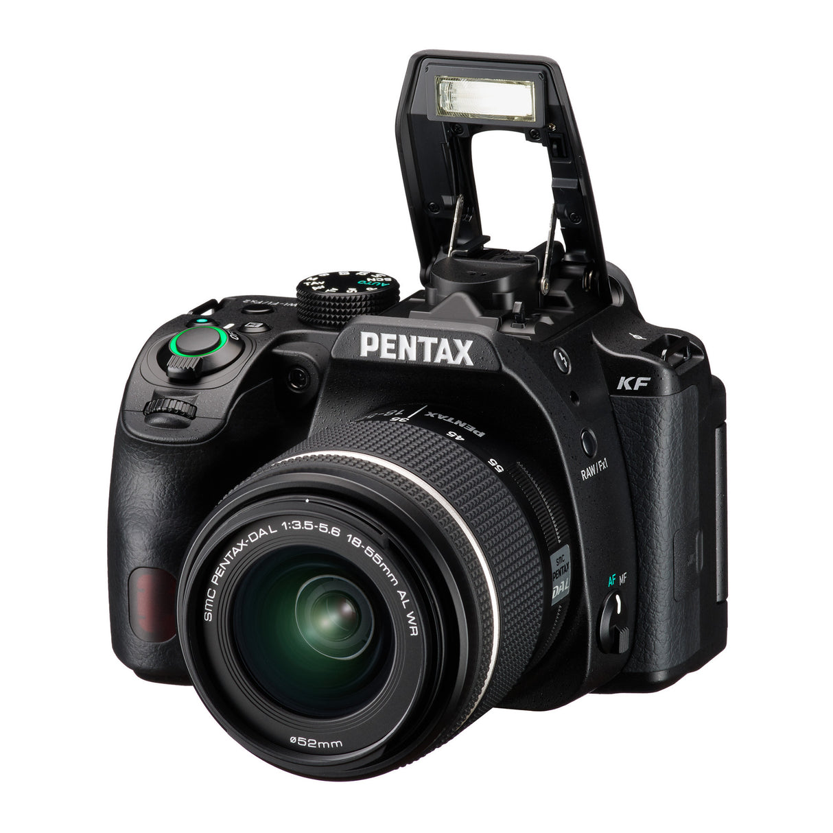 Pentax KF DSLR Camera (Black) and 18-55mm F3.5-5.6 AL WR Lens, Accessory Kit, Software, Memory Card