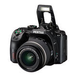 Pentax KF DSLR Camera (Black) and 18-55mm F3.5-5.6 AL WR Lens, Accessory Kit, Software, Memory Card