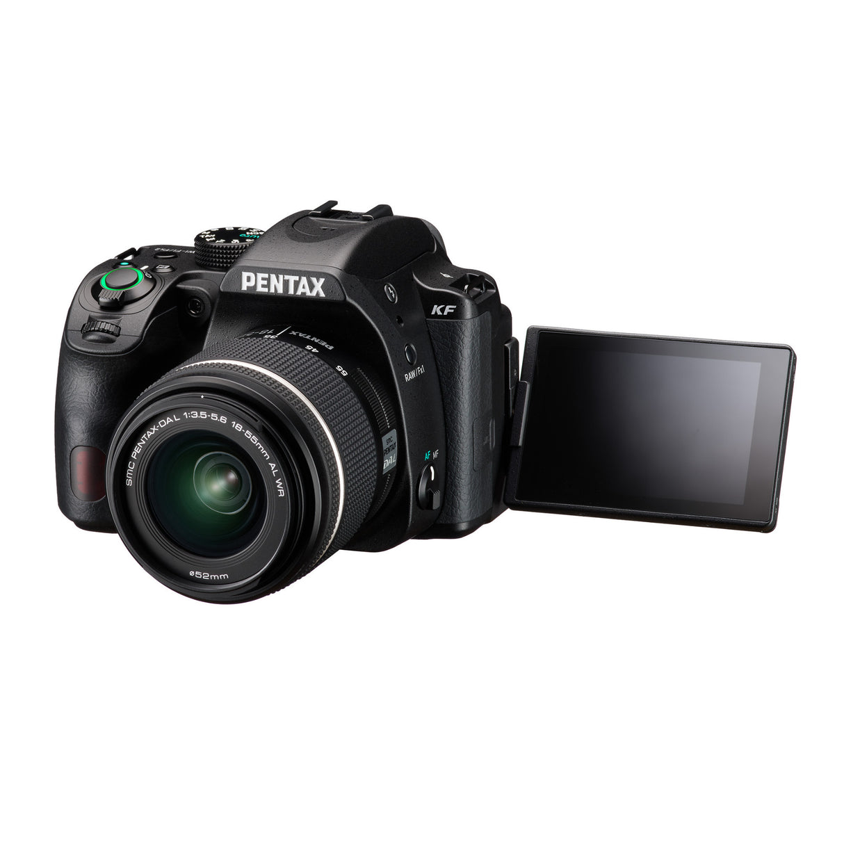 Pentax KF DSLR Camera (Black) and 18-55mm F3.5-5.6 AL WR Lens, Accessory Kit, Software, Memory Card