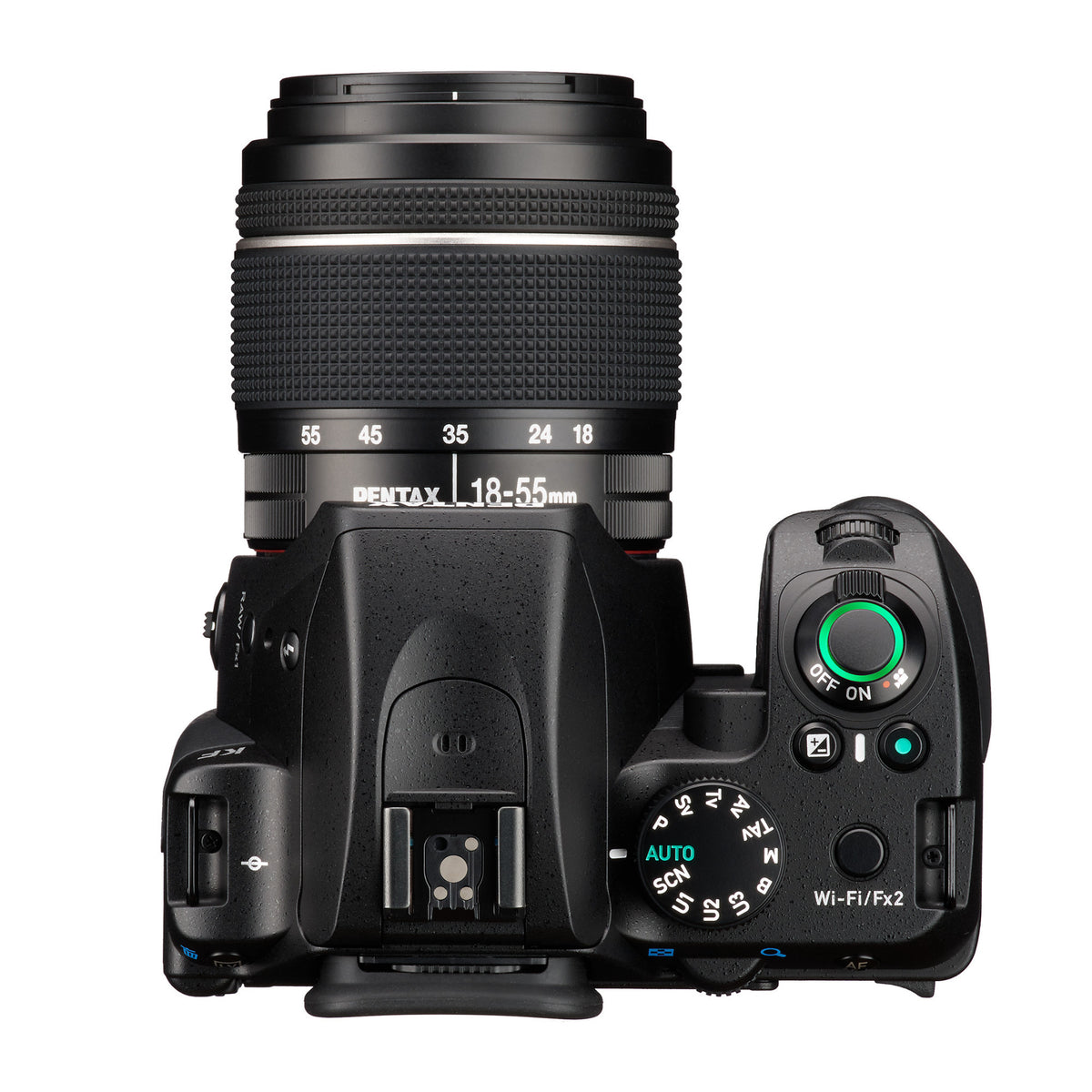 Pentax KF DSLR Camera (Black) and 18-55mm F3.5-5.6 AL WR Lens, Accessory Kit, Software, Memory Card