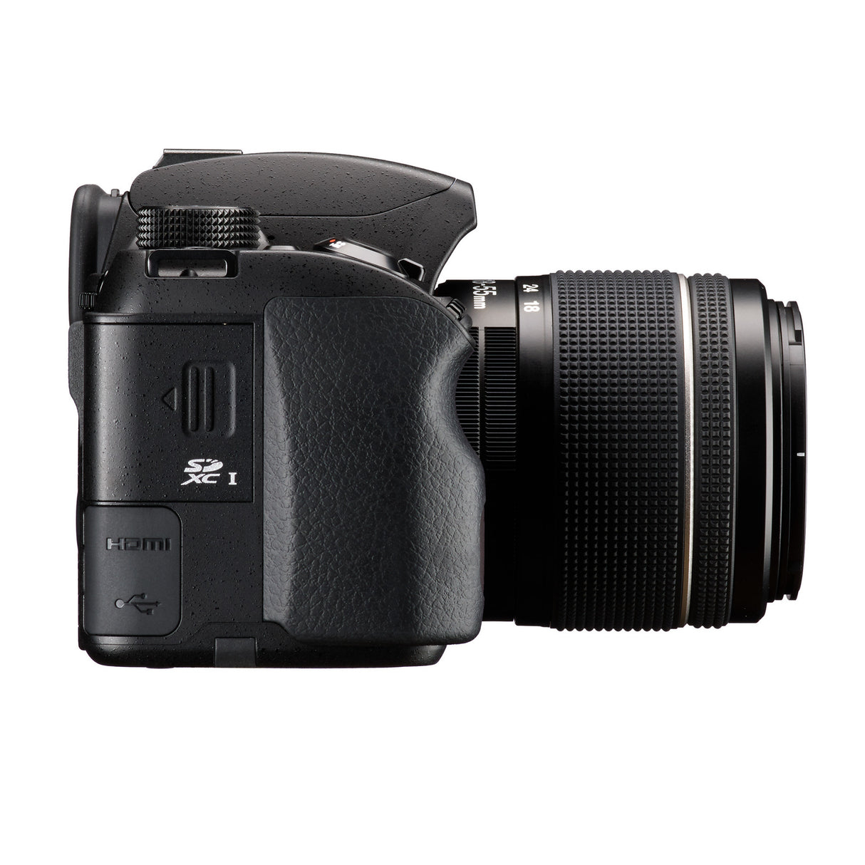 Pentax KF DSLR Camera (Black) and 18-55mm F3.5-5.6 AL WR Lens, Accessory Kit, Software, Memory Card