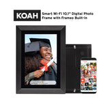 Koah Smart Wi-Fi 10.1" Digital Photo Frame with FRAMEO, (8GB, Black Wood)
