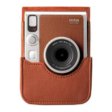 Fujifilm Instax Mini Evo Poly-Synthetic Leather Camera Case with Debossed Logo (Brown)