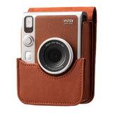 Fujifilm Instax Mini Evo Poly-Synthetic Leather Camera Case with Debossed Logo (Brown)