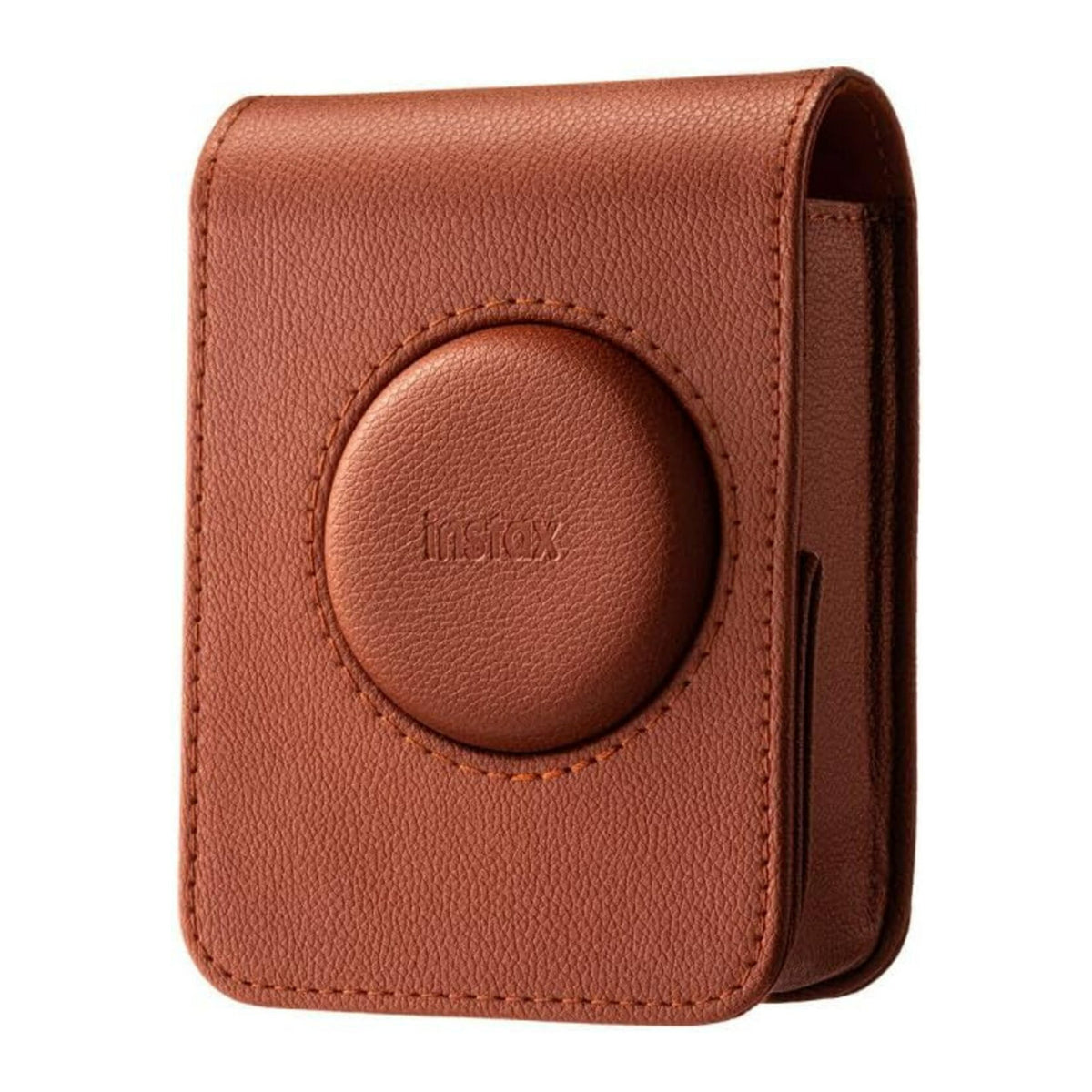 Fujifilm Instax Mini Evo Poly-Synthetic Leather Camera Case with Debossed Logo (Brown)