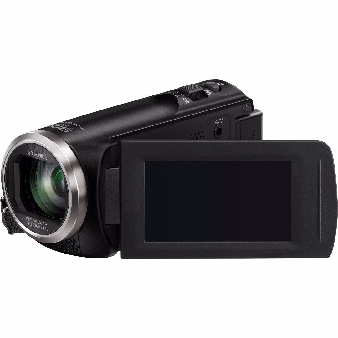 Panasonic V180 Full HD 1080p Camcorder with Panasonic Battery Charger Travel Pack for Camcorders