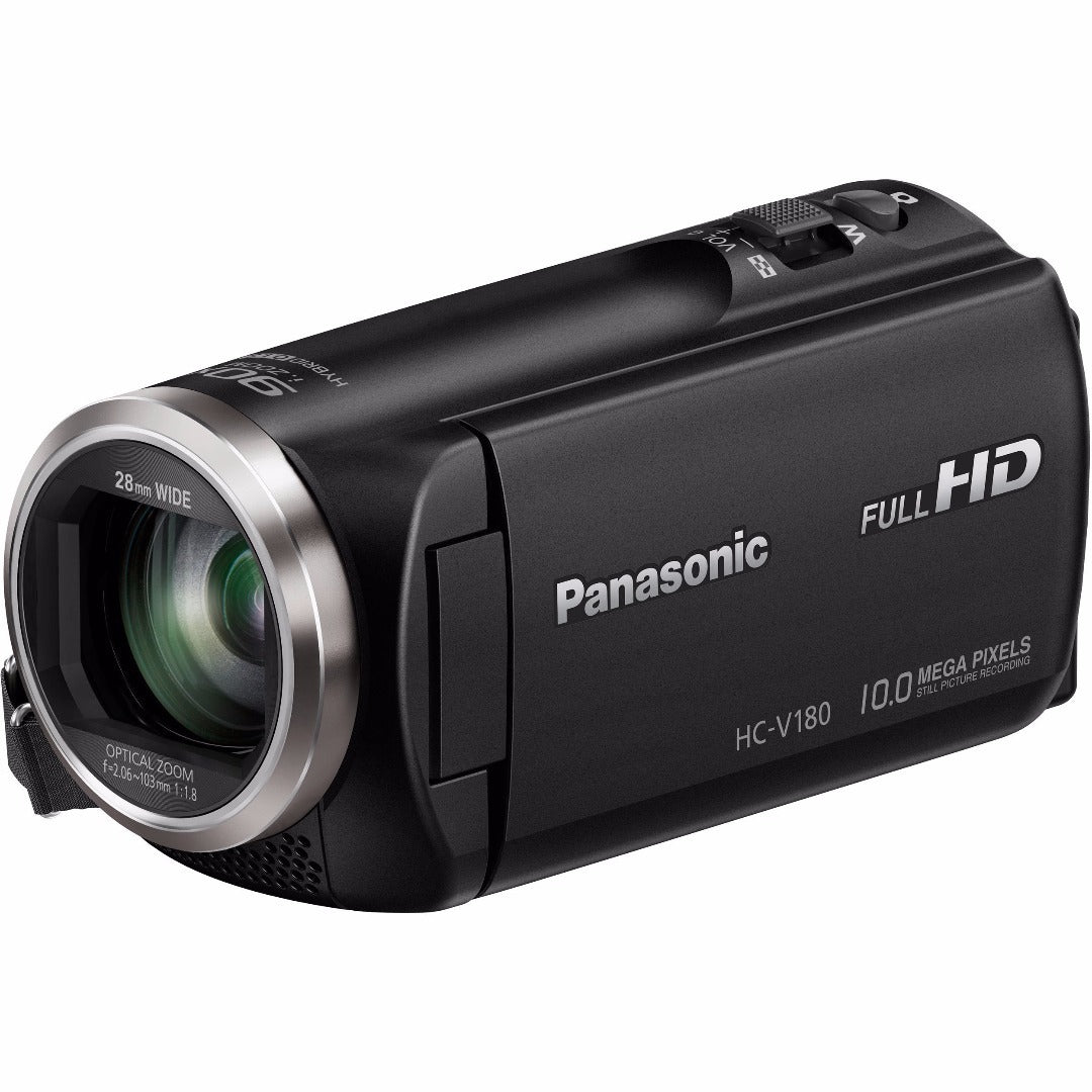 Panasonic V180 Full HD 1080p Camcorder with Panasonic Battery Charger Travel Pack for Camcorders