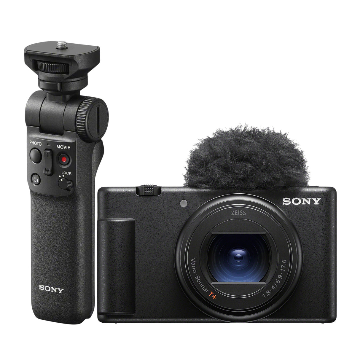 Sony ZV-1 II Vlog Camera for Content Creators and Vloggers (Black) with Wireless Shooting Grip