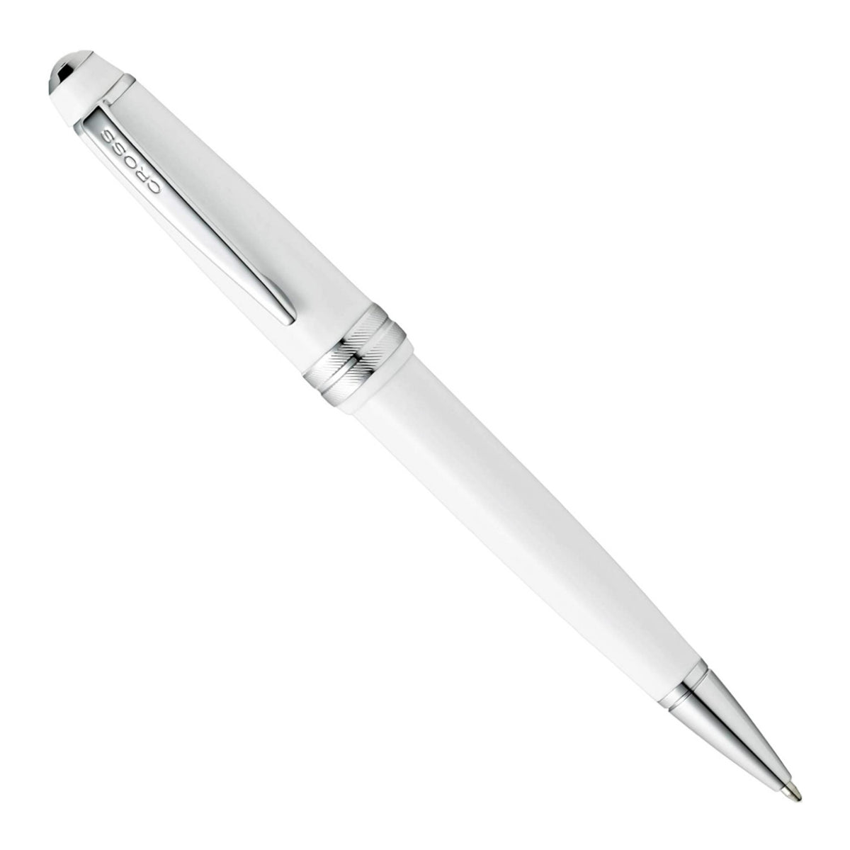 Cross Bailey Light Polished Resin Refillable Medium Ballpoint Pen with Gift Box (Glossy White)