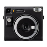 Fujifilm instax SQUARE SQ40 Selfie Mode Easy-To-Operate Camera with Leather Case with Logo (Black)
