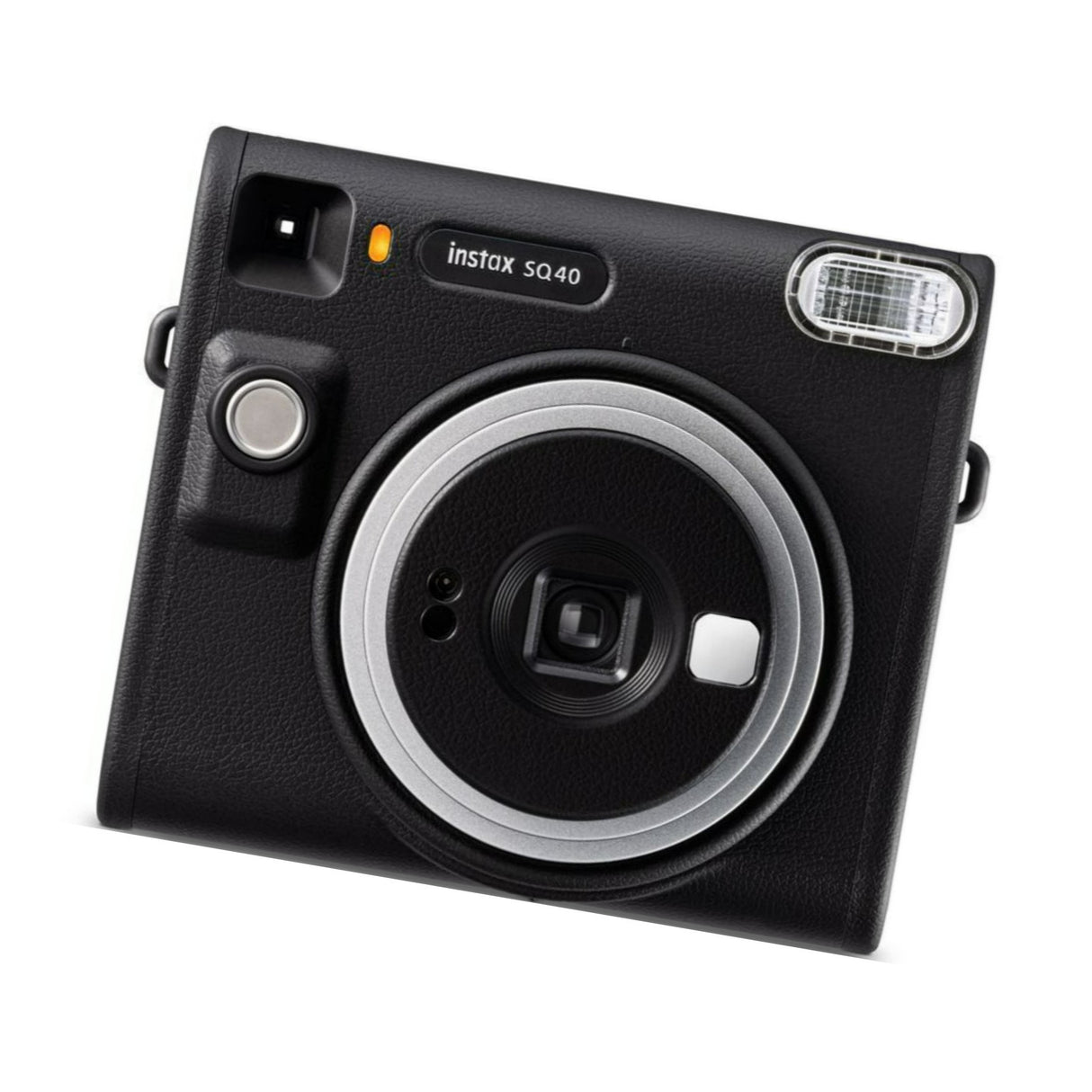 Fujifilm instax SQUARE SQ40 Selfie Mode Easy-To-Operate Camera with Leather Case with Logo (Black)