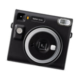 Fujifilm instax SQUARE SQ40 Selfie Mode Easy-To-Operate Camera with Leather Case with Logo (Black)